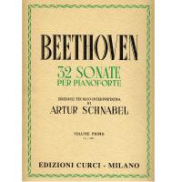 Beethoven 32 Sonate per pianoforte Edizione Tecnico-Interpretativa di Artur Schnabel Volume primo (1-12) EDIZIONE CURCI