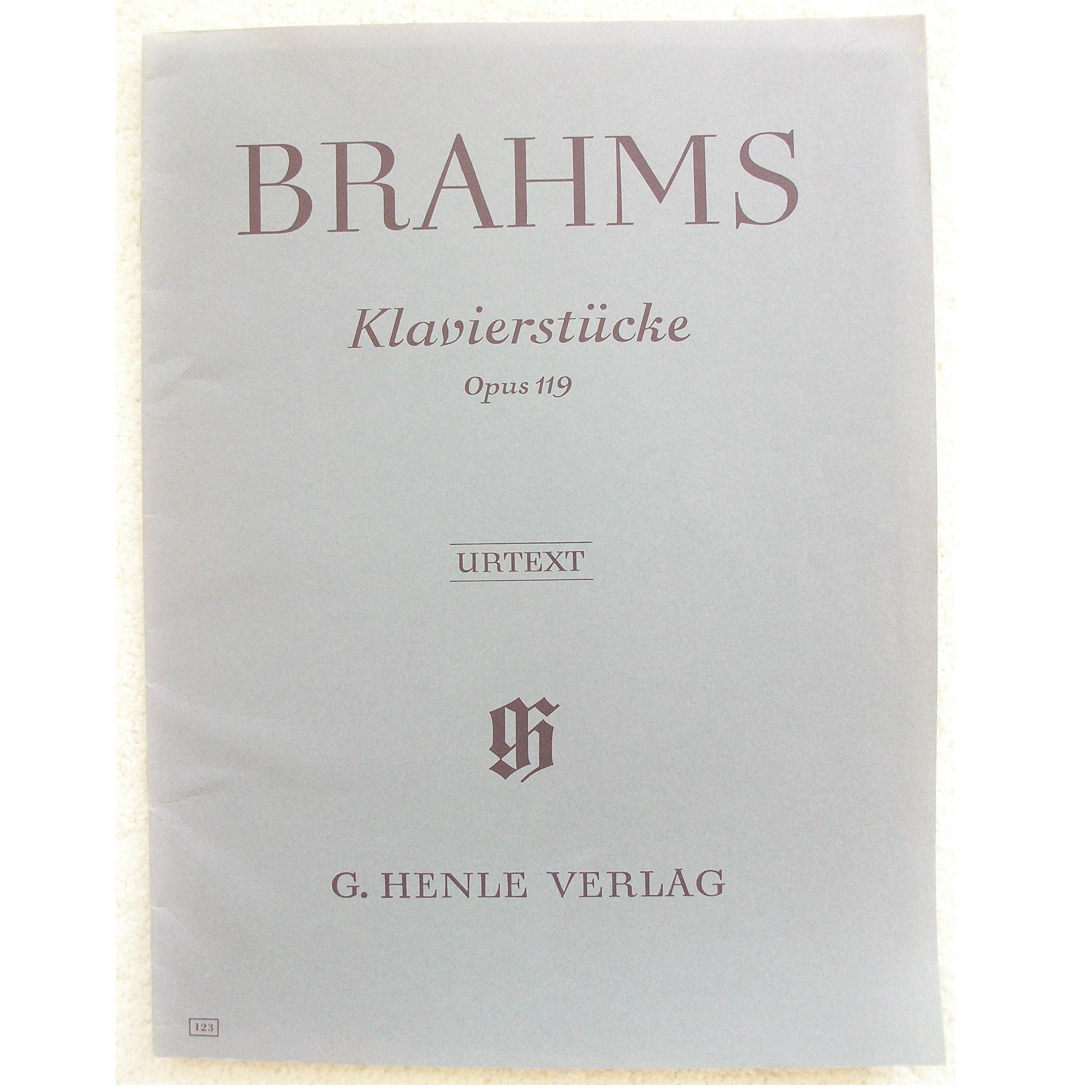 Brahms Klavierstiicke Opus 119 Urtext - Verlag