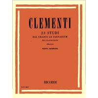 Clementi  23 STUDI dal gradus ad parnassum per pianoforte (Montani) Nuova edizione - Ricordi