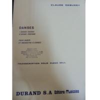 Danses I. Danse sacree II. Danse profane Pour harpe et orchetre a cordes Transcription pour piano seul - Durand S.A Editions Musicales_1