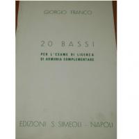 Franco 20 Bassi per l'esame di licenza di armonia complementare - Edizioni S. Simeoli Napoli_1