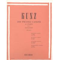 Kunz 200 PICCOLI CANONI a 2 Parti op. 14 per pianoforte (Marciano) - Ricordi_1