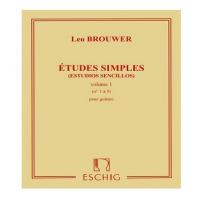 Brouwer Leo - Estudios sencillos volume 1 - Eschig_1