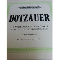 Dotzauer 113 Exercises for violoncello (Klingenberg) BOOK IV (No. 86-113) - Edition Peters_1