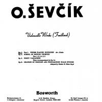 Sevcik Violoncello Works Op. 1 Thumb Placing Exercise - Bosworth