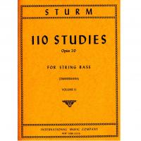 Sturm 110 Studies Opus 20 for String Bass (Zimmermann) Volume II - International Music Company 