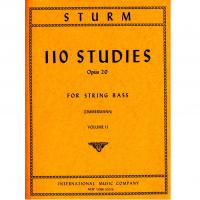 Sturm 110 Studies Opus 20 for String Bass (Zimmermann) Volume II - International Music Company _1