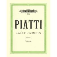 Piatti Zwolf Capricen Opus 25 Violoncello - Edition Peters 