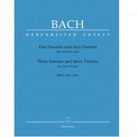 Bach Three Sonatas and three Partitas for Solo Violin BWV 1001-1006 - Barenreiter 