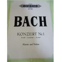 Bach Konzert Nr. 1 A moll La mineur A minor Klavier und Violine - Edition Peters_1