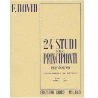 David 24 Studi per Principianti per violino (Supplemento al metodo) - Edizioni Curci Milano _1