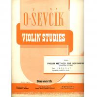 Sevcik Violin Studies Opus 6 Part 1 Violin Method for Beginners (Semitone System) - Bosworth