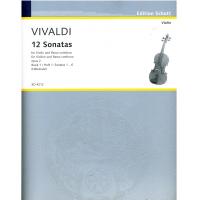 Vivaldi 12 Sonatas for Violine and Basso continuo Book 1 1-6 (Hillemann) - Schott