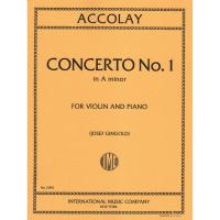 Accolay Concerto n. 1 in A minor For Violin and Piano (Josef Gingold) - International Music Company 