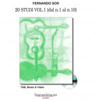 Fernando Sor 20 Studi Vol. 1 (dal n. 1 al n. 10 ) TAB, Music & Video - fingerpicking.net CLASSIC_1