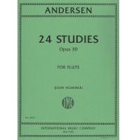 Andersen 24 Studies Opus 30 For Flute (John Wummer) - International Music Company 