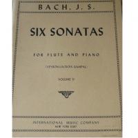 Bach J.S. SIX SONATAS Volume II For Flute and Piano (Rampal & Veyron-Lacroix) - International Music Company