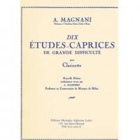 A. Magnani Dix Etudes - Caprices de grande difficultÃ© pour Clarinette - Alphonse Leduc