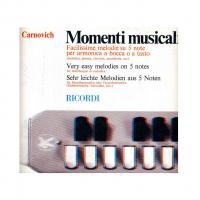 Egidio Carnovich Momenti musicali Facilissime melodie su 5 note per armonica a bocca o a tasto - Ricordi