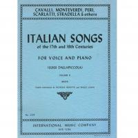 Italian Songs of the 17th and 18th Centuries FOR VOICE AND PIANO (Luigi dalla Piccola) Volume II (High) - International Music Company_1