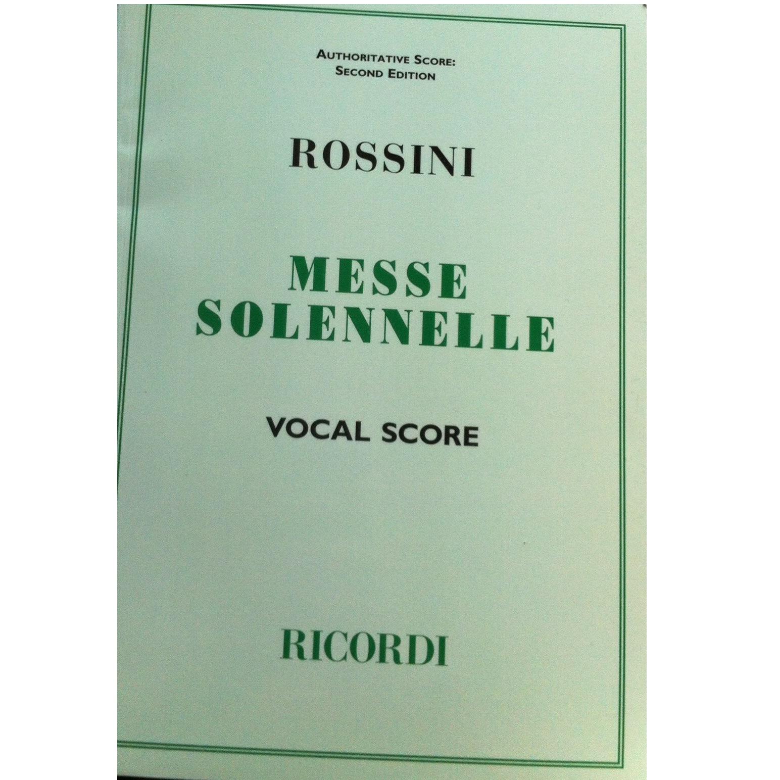 Rossini Messe Solennelle Vocal Score - Ricordi