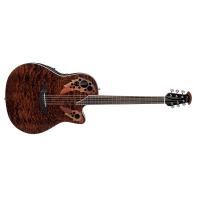 Ovation CE48P-TGE Celebrity Elite Super Shallow Tiger Eye Brown Quilt - PRONTA CONSEGNA - SPEDITA GRATIS