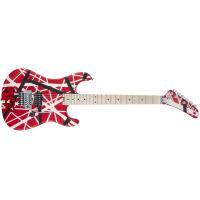 EVH STRIPED SERIES 5150 MN RED WITH BLACK AND WHITE STRIPES DISPONIBILITA' IMMEDIATA CONSEGNATA A DOMICILIO IN 1-2 GIORNI SPEDITA GRATIS_1