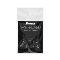 Plettri Ibanez PPA16HRG-BK Grip Wizard Rubber Grip Heavy Polyacetal Confezione da 6 pezzi