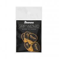 Plettri Ibanez PPA16MSG-YE Grip Wizard Sand Grip Medium Polyacetal Confezione da 6 pezzi_1