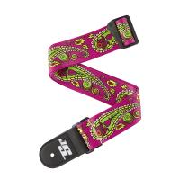 D'Addario Joe Satriani Woven Guitar Strap 50JS14 Paisley Purple Tracolla_1