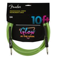 Fender Professional Glow In The Dark Cable 10' Green Cavo 3m 