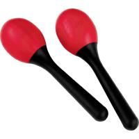 Nino Percussion Nino569R Maracas Ovali in Plastica Rosso