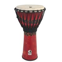 Toca SFDJ-12RP Bali Red Djembe Freestyle Rope Tuned_1