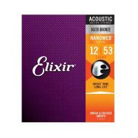 Elixir 11052 (12-53) Nanoweb Light Acoustic Bronze Corde per chitarra acustica