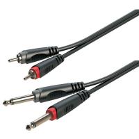 Soundsation JJRR-30BK Cavo adattatore 2x6.3mm Jack maschio STEREO - 2xRCA maschio / 3mt_1